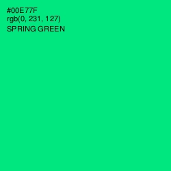 #00E77F - Spring Green Color Image