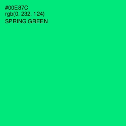 #00E87C - Spring Green Color Image