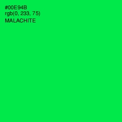 #00E94B - Malachite Color Image