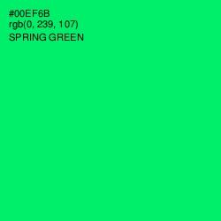 #00EF6B - Spring Green Color Image