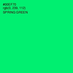 #00EF70 - Spring Green Color Image