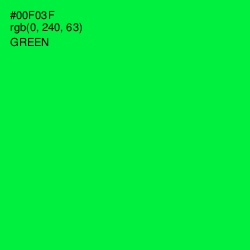 #00F03F - Green Color Image