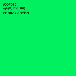 #00F060 - Spring Green Color Image