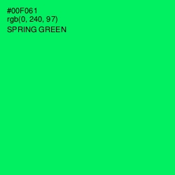 #00F061 - Spring Green Color Image