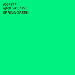 #00F17F - Spring Green Color Image