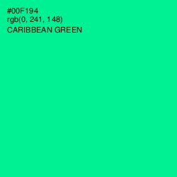 #00F194 - Caribbean Green Color Image