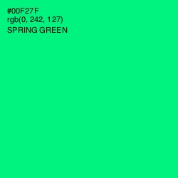 #00F27F - Spring Green Color Image