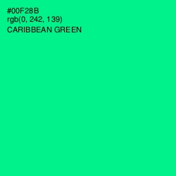 #00F28B - Caribbean Green Color Image