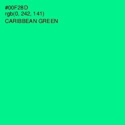 #00F28D - Caribbean Green Color Image