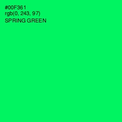 #00F361 - Spring Green Color Image