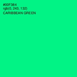 #00F384 - Caribbean Green Color Image