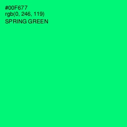 #00F677 - Spring Green Color Image