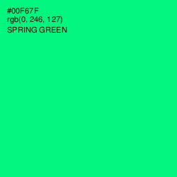 #00F67F - Spring Green Color Image