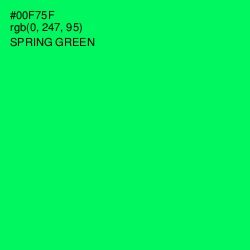 #00F75F - Spring Green Color Image