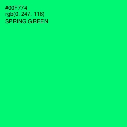 #00F774 - Spring Green Color Image