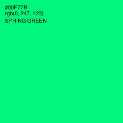 #00F77B - Spring Green Color Image