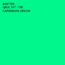 #00F78B - Caribbean Green Color Image