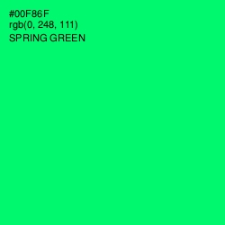 #00F86F - Spring Green Color Image