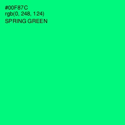 #00F87C - Spring Green Color Image