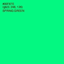 #00F87E - Spring Green Color Image