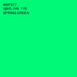 #00F977 - Spring Green Color Image
