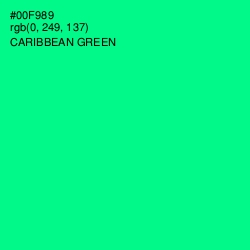 #00F989 - Caribbean Green Color Image