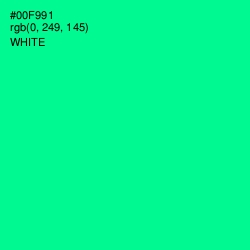 #00F991 - Caribbean Green Color Image