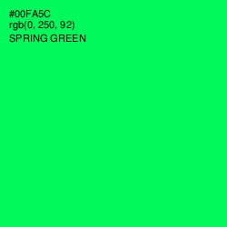 #00FA5C - Spring Green Color Image