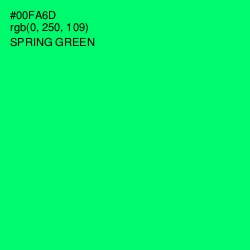 #00FA6D - Spring Green Color Image