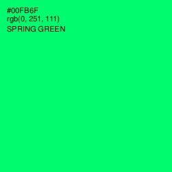 #00FB6F - Spring Green Color Image