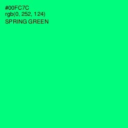 #00FC7C - Spring Green Color Image