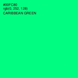 #00FC80 - Caribbean Green Color Image