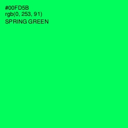 #00FD5B - Spring Green Color Image