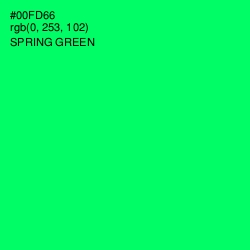 #00FD66 - Spring Green Color Image