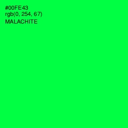 #00FE43 - Malachite Color Image