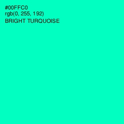 #00FFC0 - Bright Turquoise Color Image