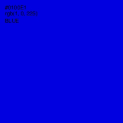 #0100E1 - Blue Color Image