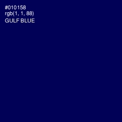 #010158 - Gulf Blue Color Image