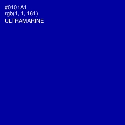 #0101A1 - Ultramarine Color Image