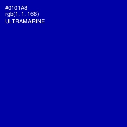 #0101A8 - Ultramarine Color Image