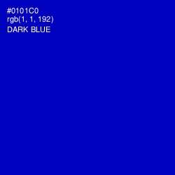 #0101C0 - Dark Blue Color Image