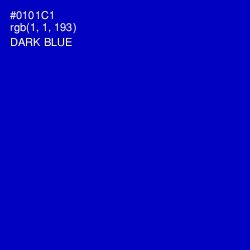 #0101C1 - Dark Blue Color Image