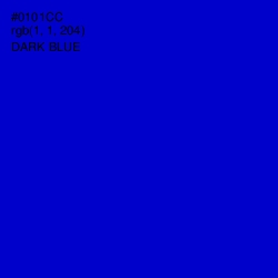 #0101CC - Dark Blue Color Image