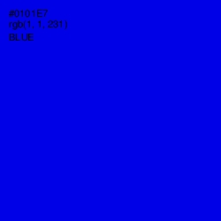 #0101E7 - Blue Color Image