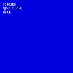 #0102E0 - Blue Color Image