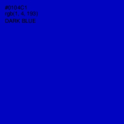 #0104C1 - Dark Blue Color Image