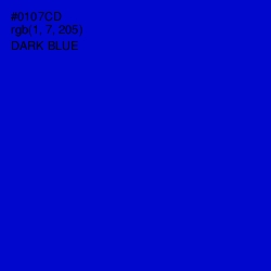 #0107CD - Dark Blue Color Image