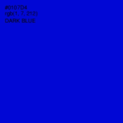 #0107D4 - Dark Blue Color Image