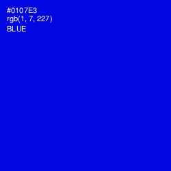#0107E3 - Blue Color Image