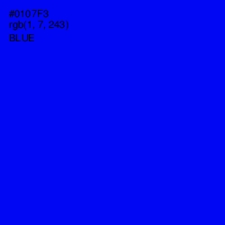 #0107F3 - Blue Color Image